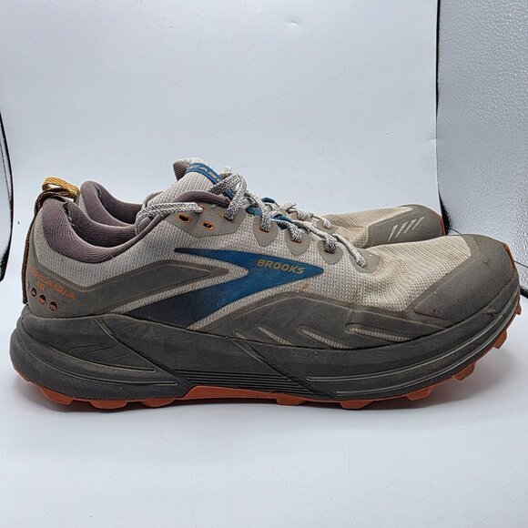 Brooks Cascadia 16 Mens Size 12 Oyster Mushroom Alloy Orange Athletic Shoes - Picture 12 of 13